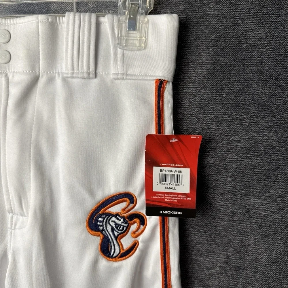 NWT Rawlings Baseball Pants Men Small White Knicker BP150K Piping Cobra Logo